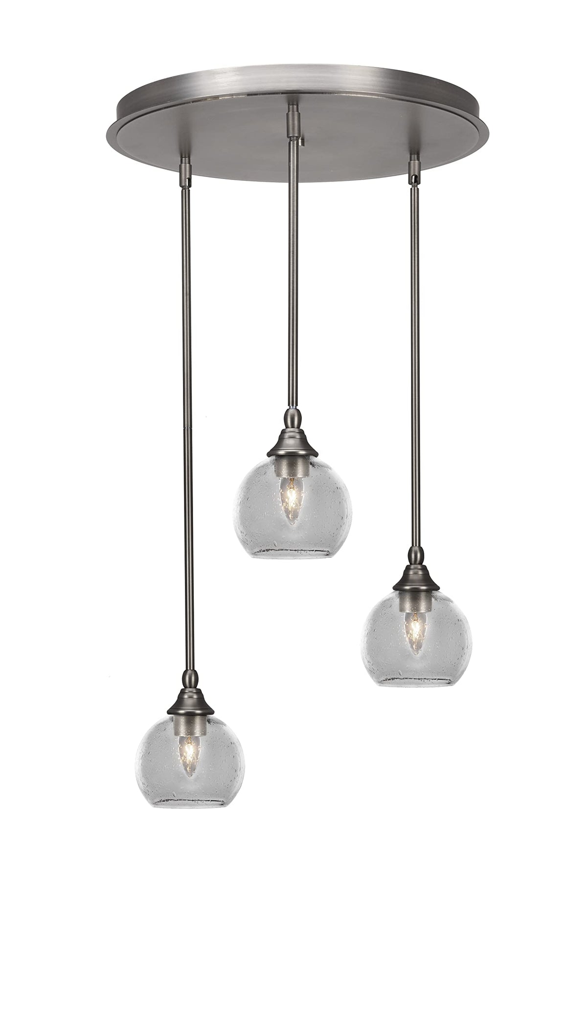 Empire 3 Light Cluster Pendalier in Brushed Nickel Finish (2183-BN-4100)