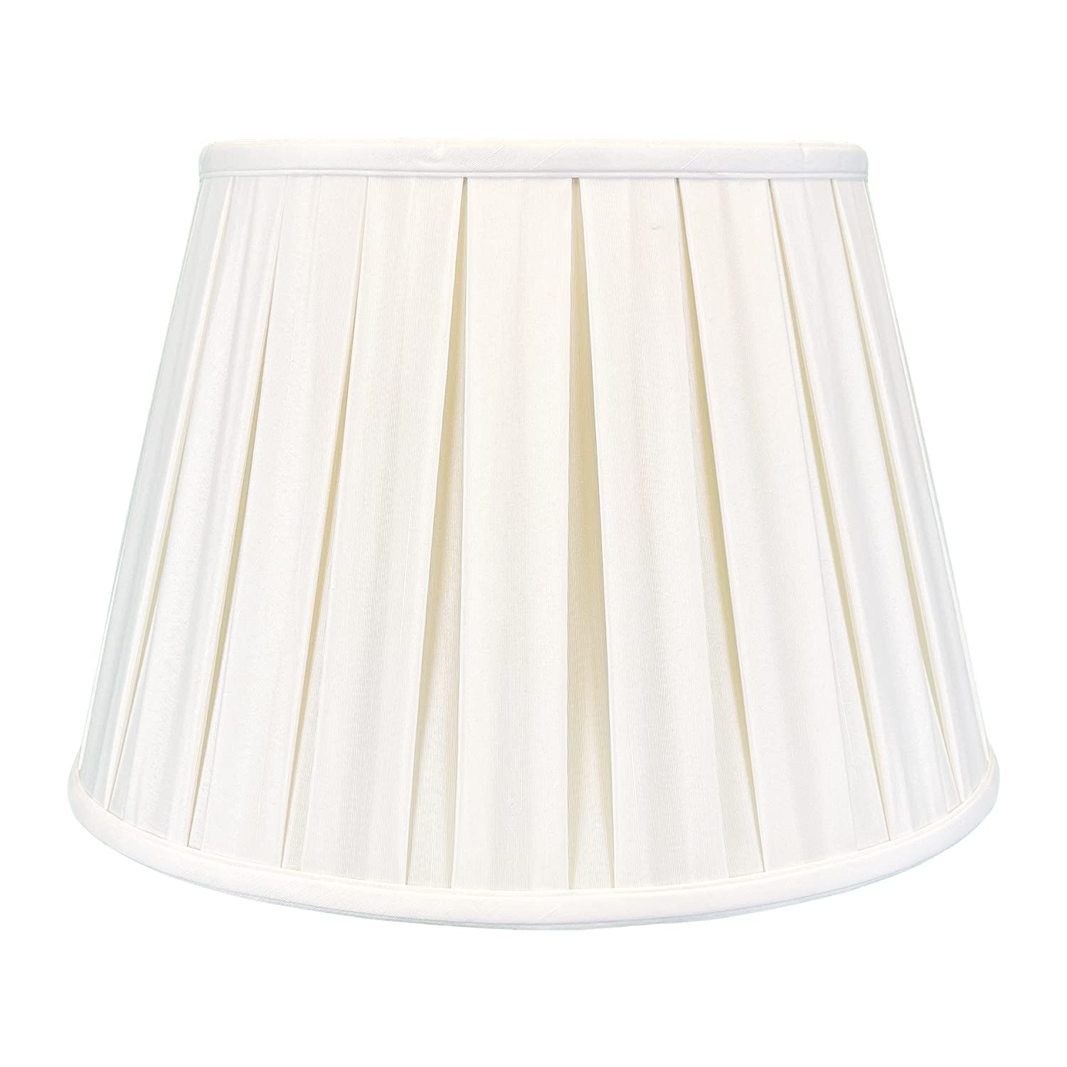 Royal Designs Empire English Pleat Basic Lamp Shade, White, 11 X 18 X 12