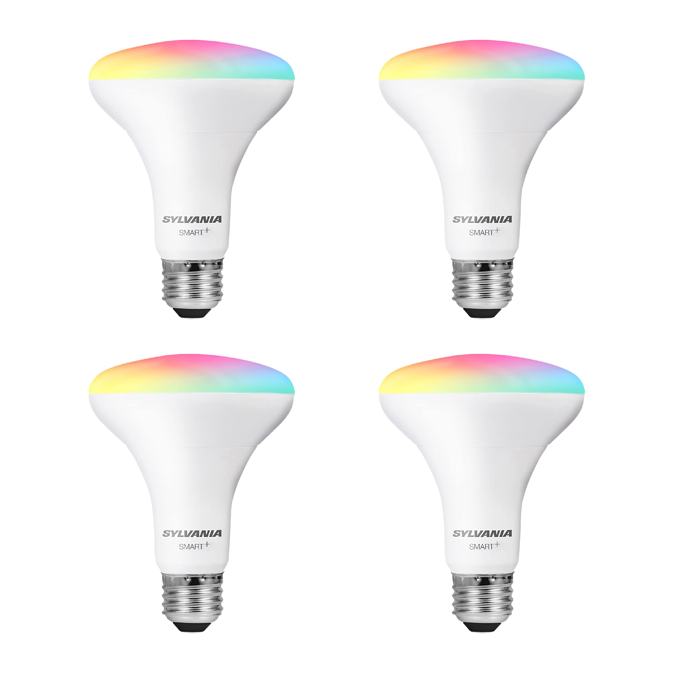 Sylvania Wifi Led Smart Light Bulb, 65W Equivalent Full Color And Tunable White Br30, Dimmable, Compatible With Alexa And Google