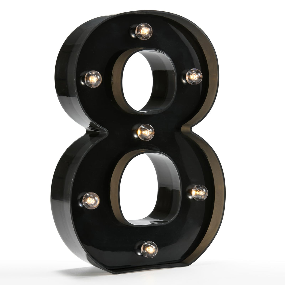 Light Up Black Alphabet Marquee Number Sign LED Marquee Number Lights Sign for Night Light Home Bar Christmas Lamp Birthday Part