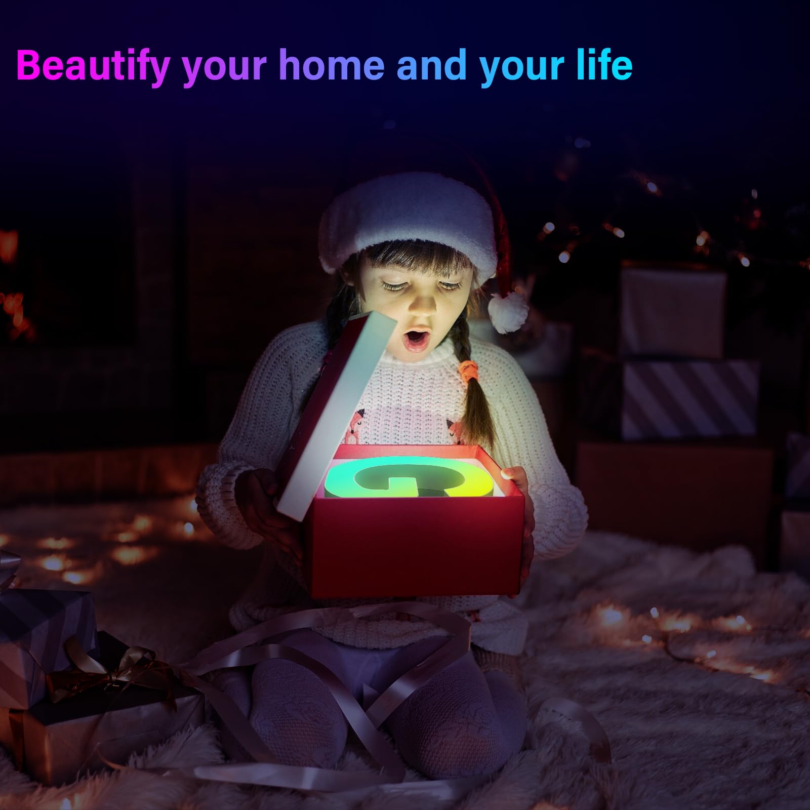 Kangtaixin Light Up Letter R - USB LED Color Changing Decor, APP Control, Plastic Night Light for Parties & Birthdays