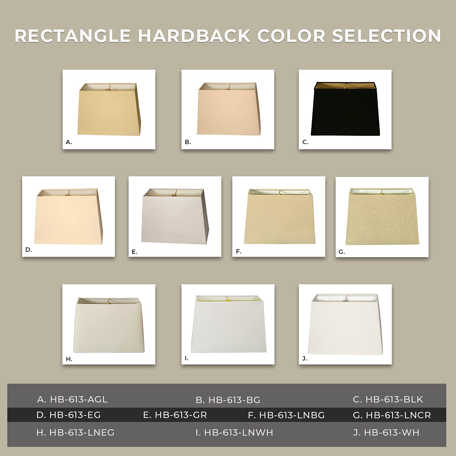 Royal Designs, Inc. Rectangle Hardback Lamp Shade, Hb-613-18Bg, Beige, (8 X 16) X (10 X 18) X 12