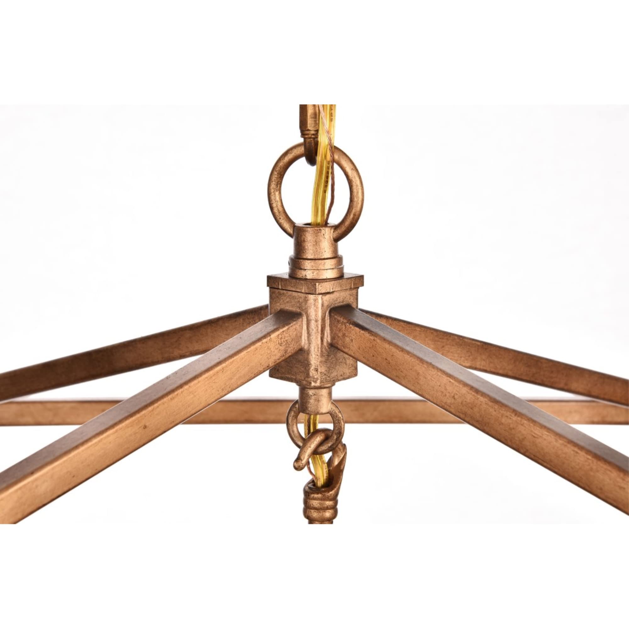 Living District Indoor Modern Home Decorative Bright Ceiling Amelia Collection Pendant D17In H20In Lt:6 Gold Finish