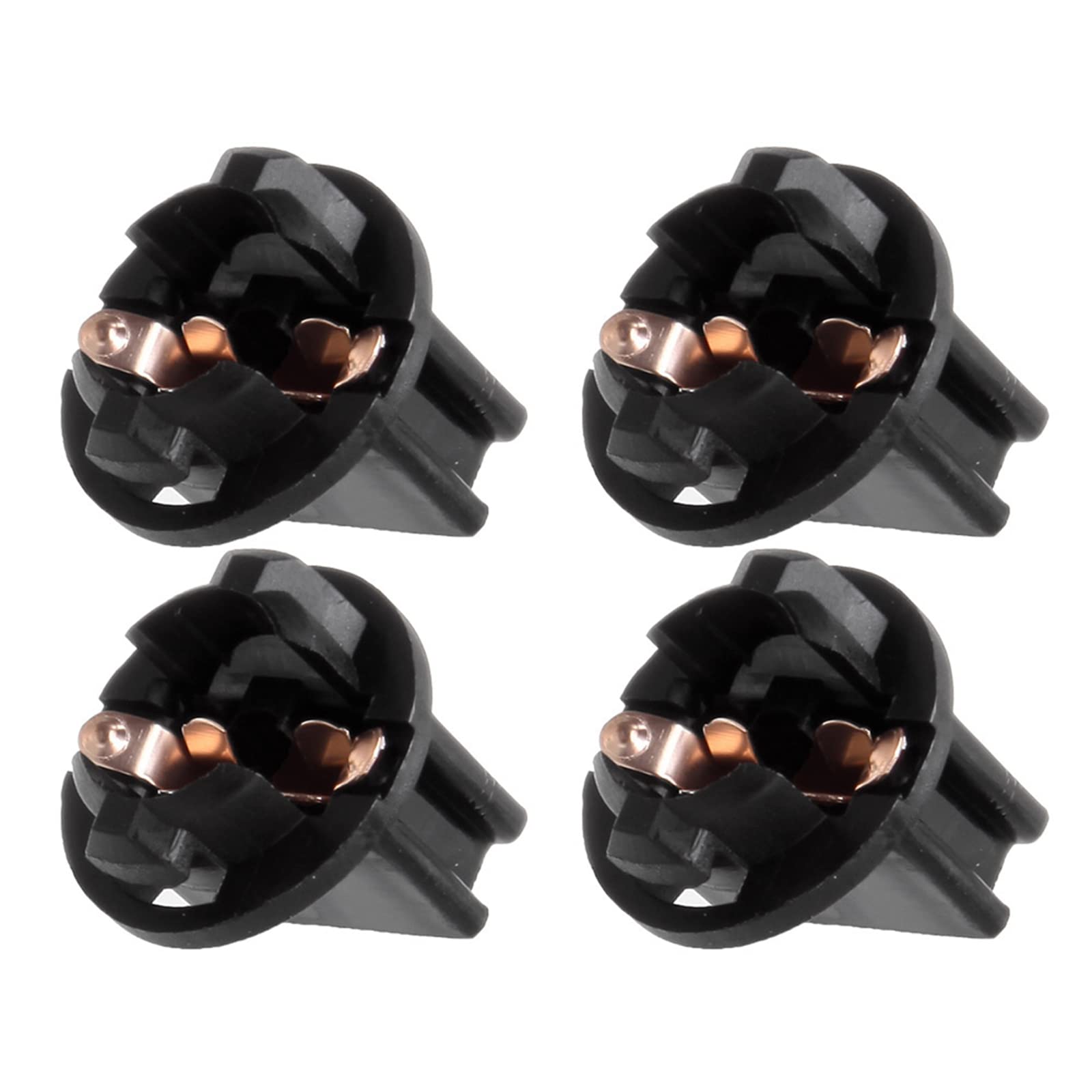 cciyu 4 Pack 168/194 T10 Twist Lock Wedge instrument Panel Dash Light Bulb Base Socket Replacement fit for T10/194/168(t3-1/4) Type For Miniature Wedge Base Bulbs