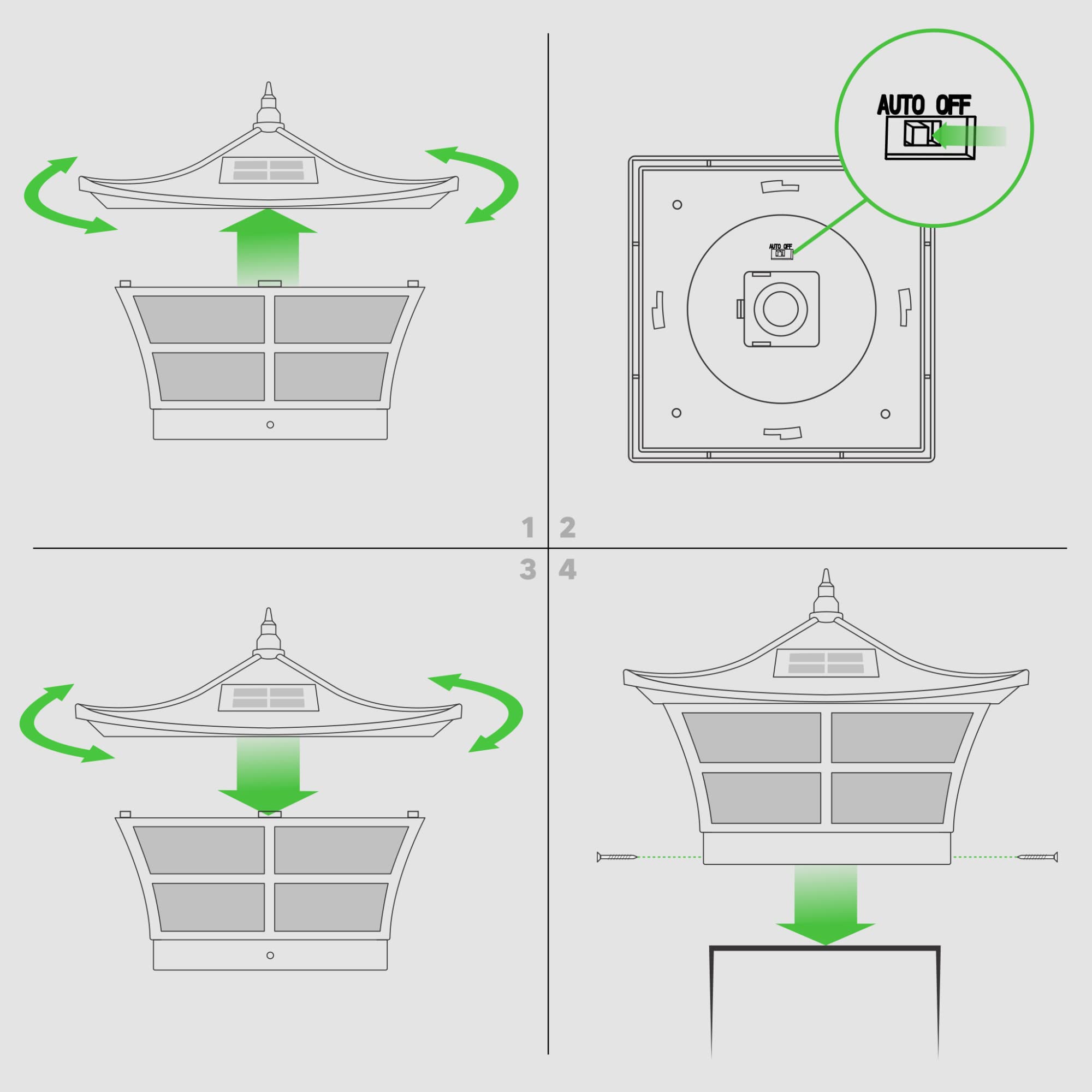 Classy Caps Sl092 Pvc Ambience Solar Post Cap, 4&quot; X 4&quot;, 5&quot; X 5&quot;, White