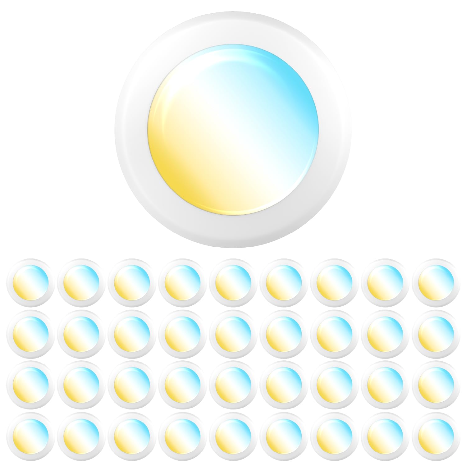 Sunco 36 Pack LED Disc Lights Ceiling 6 Inch, Flush Mount Disk Light, Recessed Can Lighting, 1050 LM, 15W (75W Equivalent), Sele