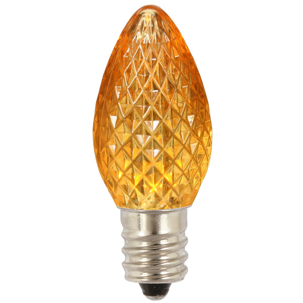 Vickerman C7 Led Yellow Faceted Replacement Bulb, Package Of 25