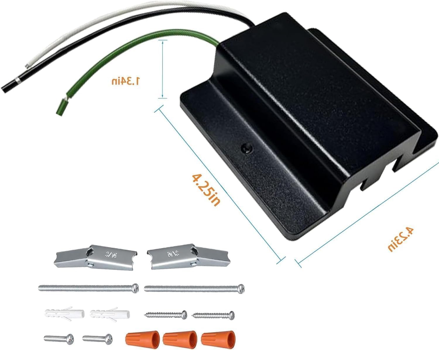 Yuemegou 4Pcs H Track Black Floating Canopy Connectors For Track Lighting Accessories H Track System  Energize The Rails