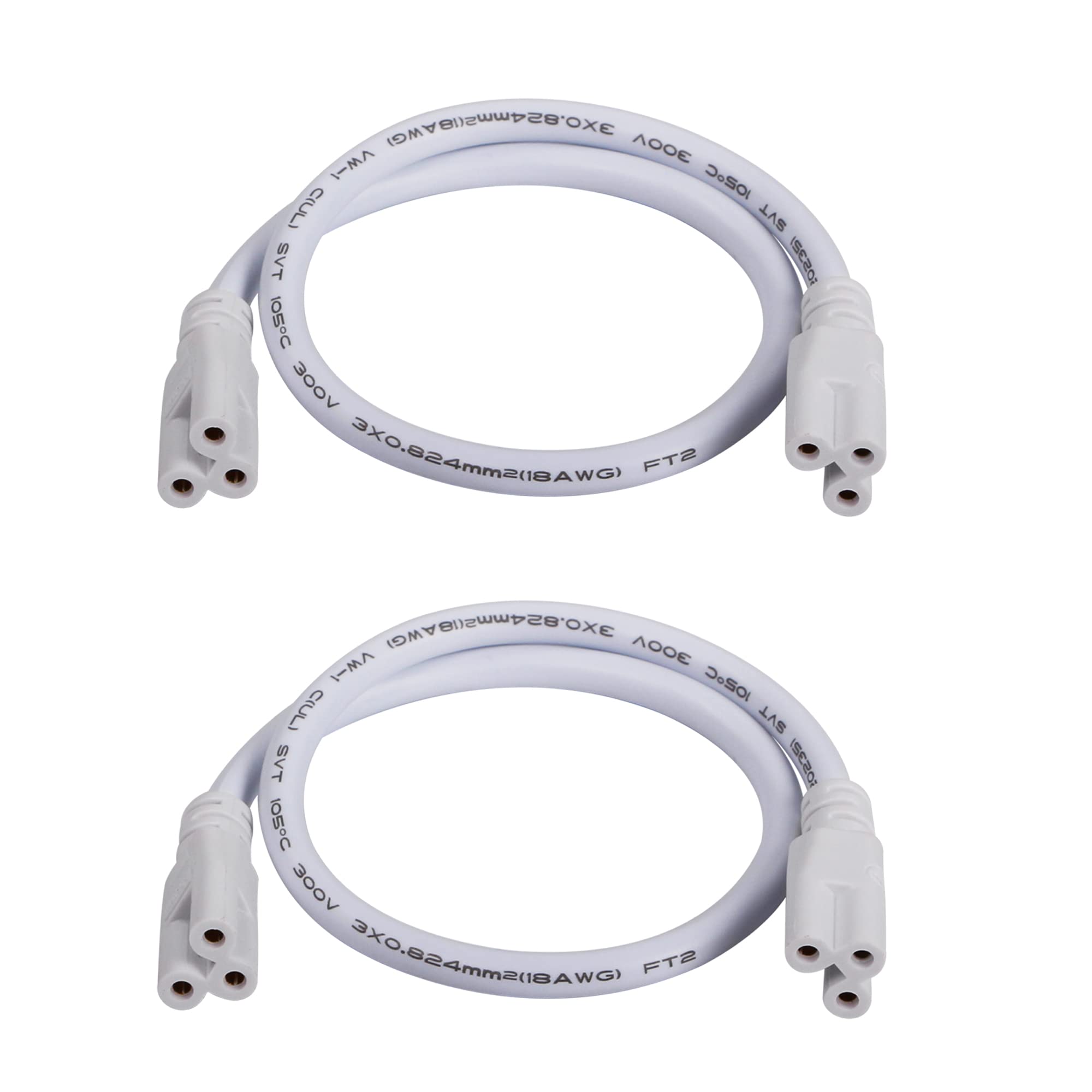 SinLoon T5 LED Lamp Connecting Wire 16IN 0.4M - Linkable Ceiling Light Cable - 2-Pack