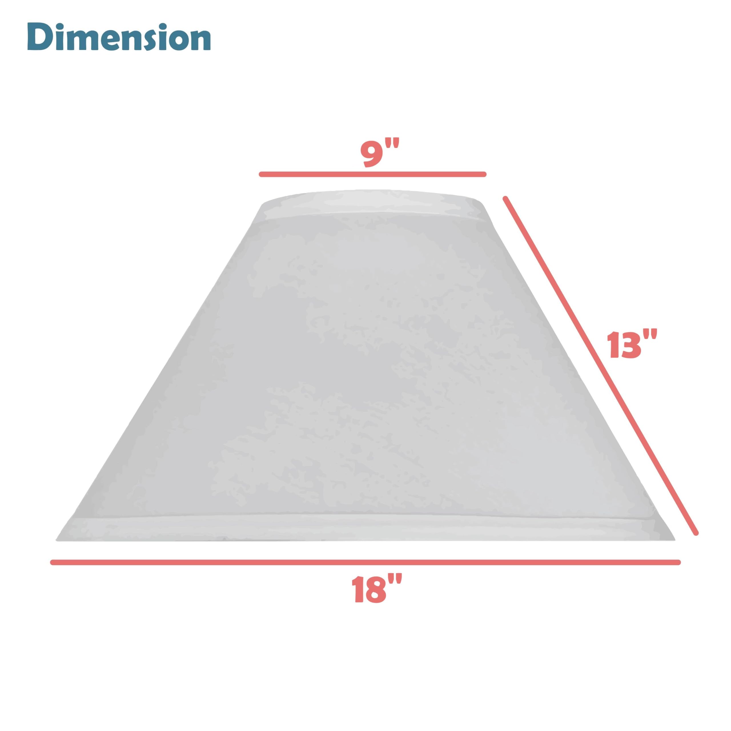 Aspen Creative 32092A, Transitional Empire Shape Spider Construction Lamp Shade In Khaki, 9&quot; Top X 18&quot; Bottom X 13&quot; Slant Height