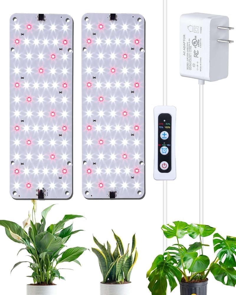 1 plant grow light DOMMIA Panel Grow Light for Indoor Plants, 20W Ultra-Thin Full Spectru – Lightsdaddy