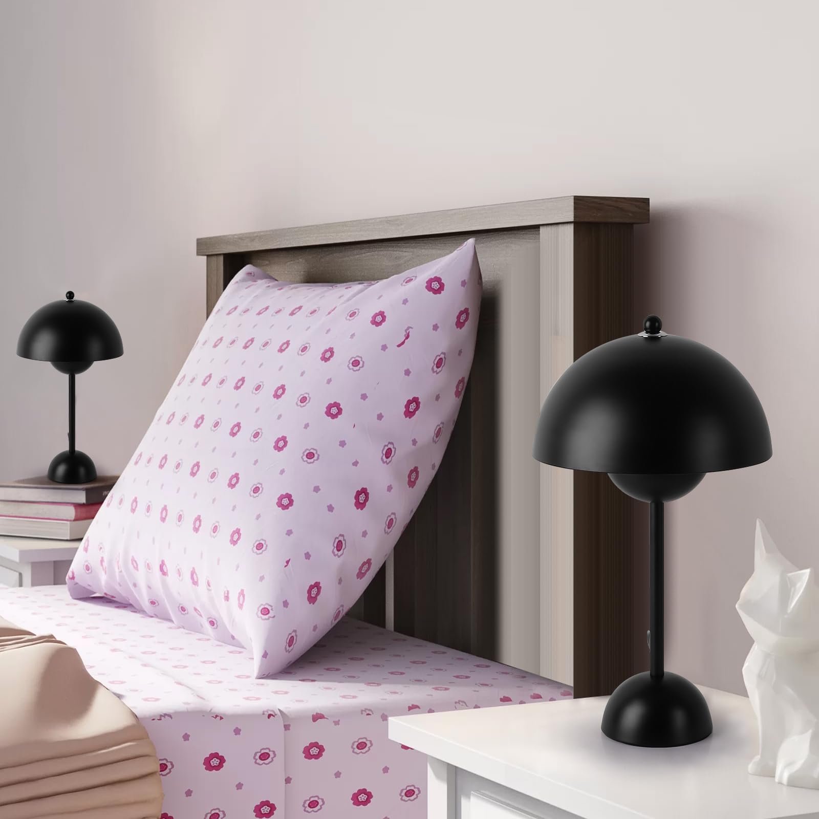 Cosylux Modern Small Table Lamp For Bedroom, Cute Dome Shade Reflecting Light Reading Lamp For Living Room, Kid'S Room, Study, O