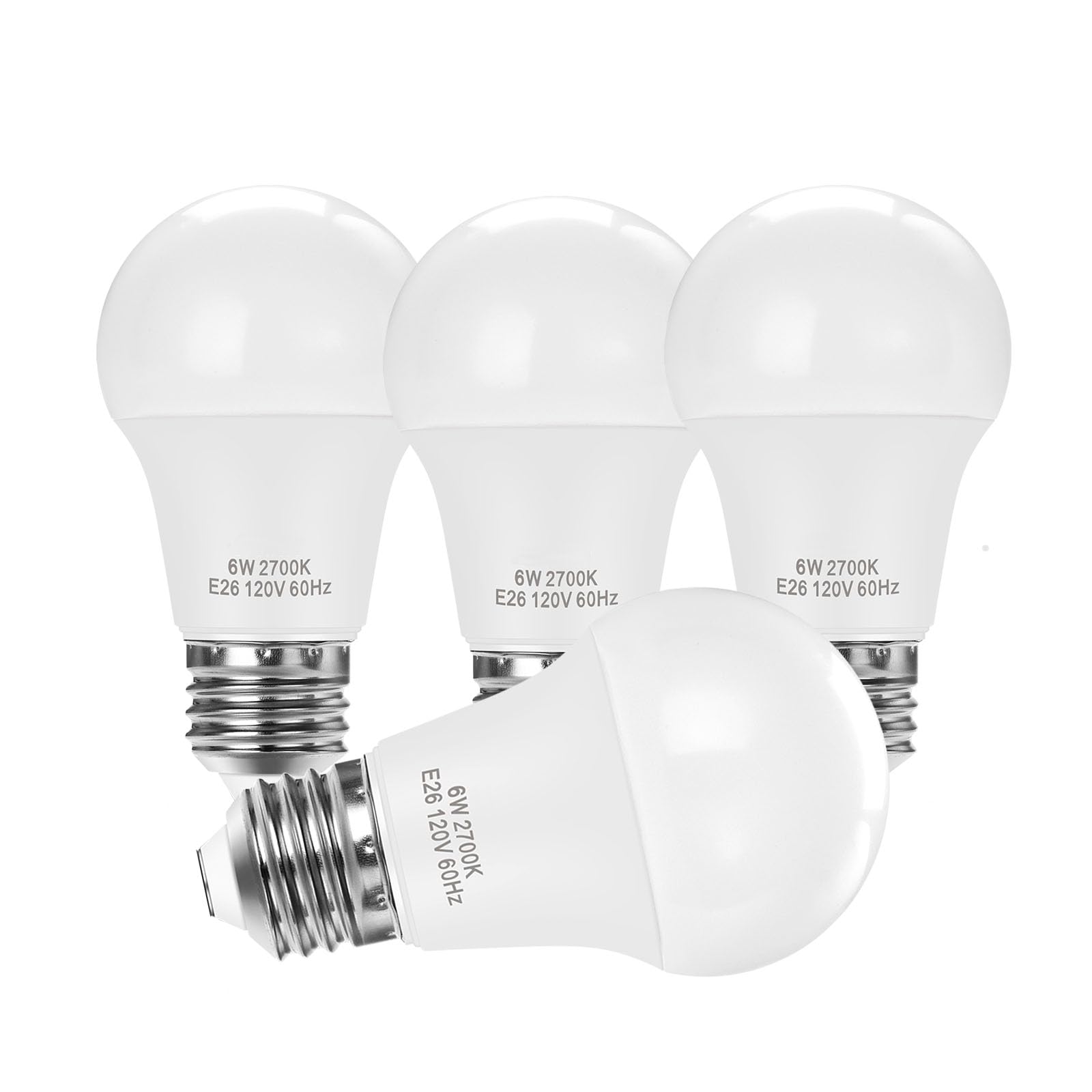 Upwatt E26 Led Light Bulbs  A15 6W (40W Equivalent)  Soft White 2700K  Non-Dimmable Medium Base Bulbs For Home Lighting  4 Pack