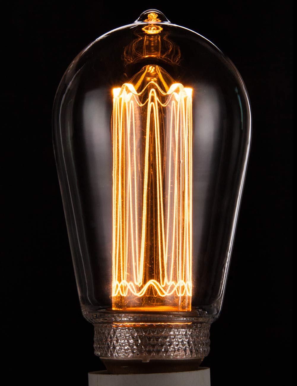 Harwez Vintage Decorative Edison LED Light Bulb, Dimmable, 3.5W, 2200K Soft Warm Lighting, Clear Glass, E26 Medium Base, 1 Count
