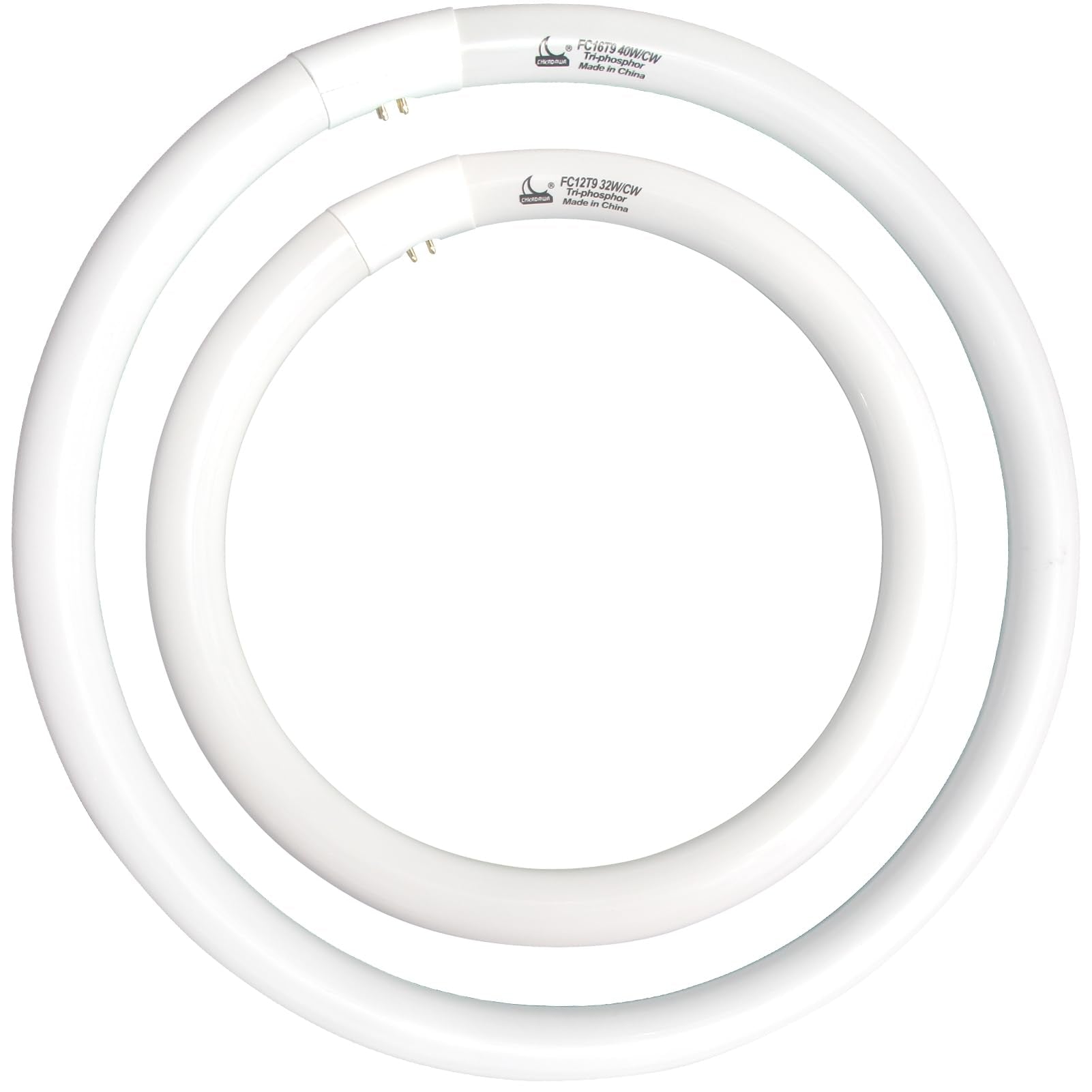 Fc12T9/Cw 32W And Fc16T9/Cw 40W Cool White Set, Round Fluorescent Light Bulb 12 Inch T9 32 Watts & 16 Inch 40 Watts Circular Bul