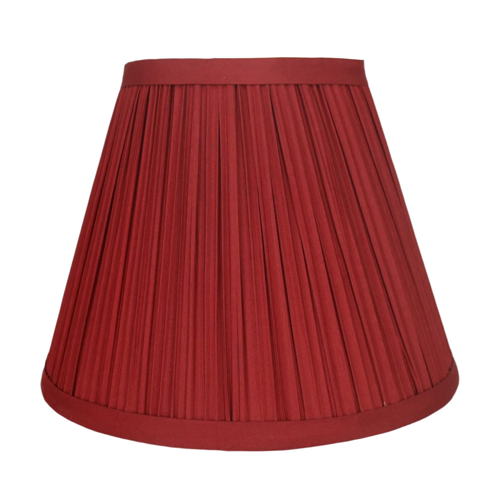 Urbanest Mushroom Pleated Lamp Shade, Faux Silk, 5x9x7 inches, Burgundy, Spider Fitter