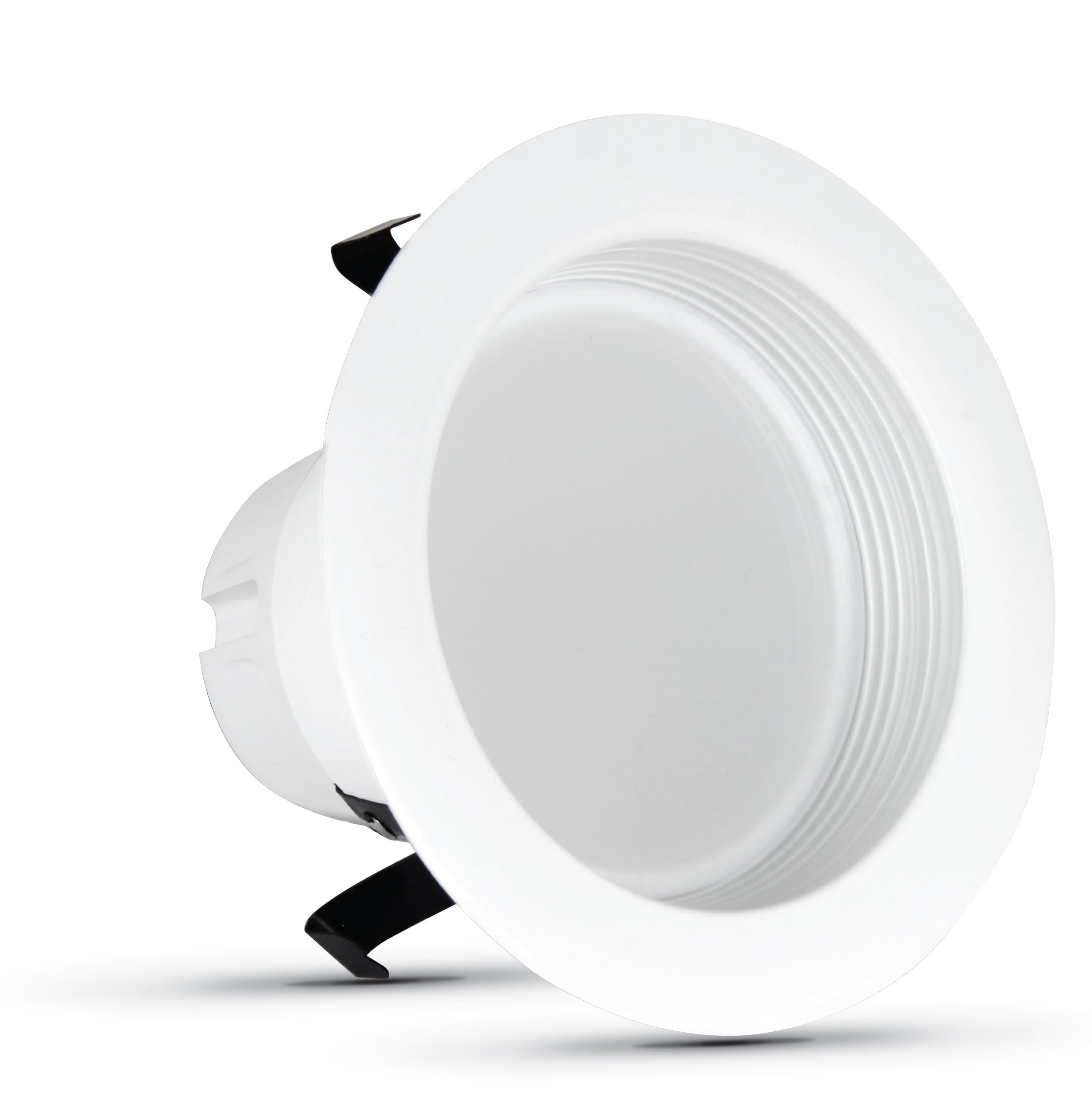 Feit Electric 4 Inch Led Recessed Downlight - Baffle Trim - Standard E26 Adapter - 2700K Soft White - Dimmable- 50W Equivalent - 45 Year Life - 650 Lumen, 6-Pack, Ledr4B/927Ca/Mp/6