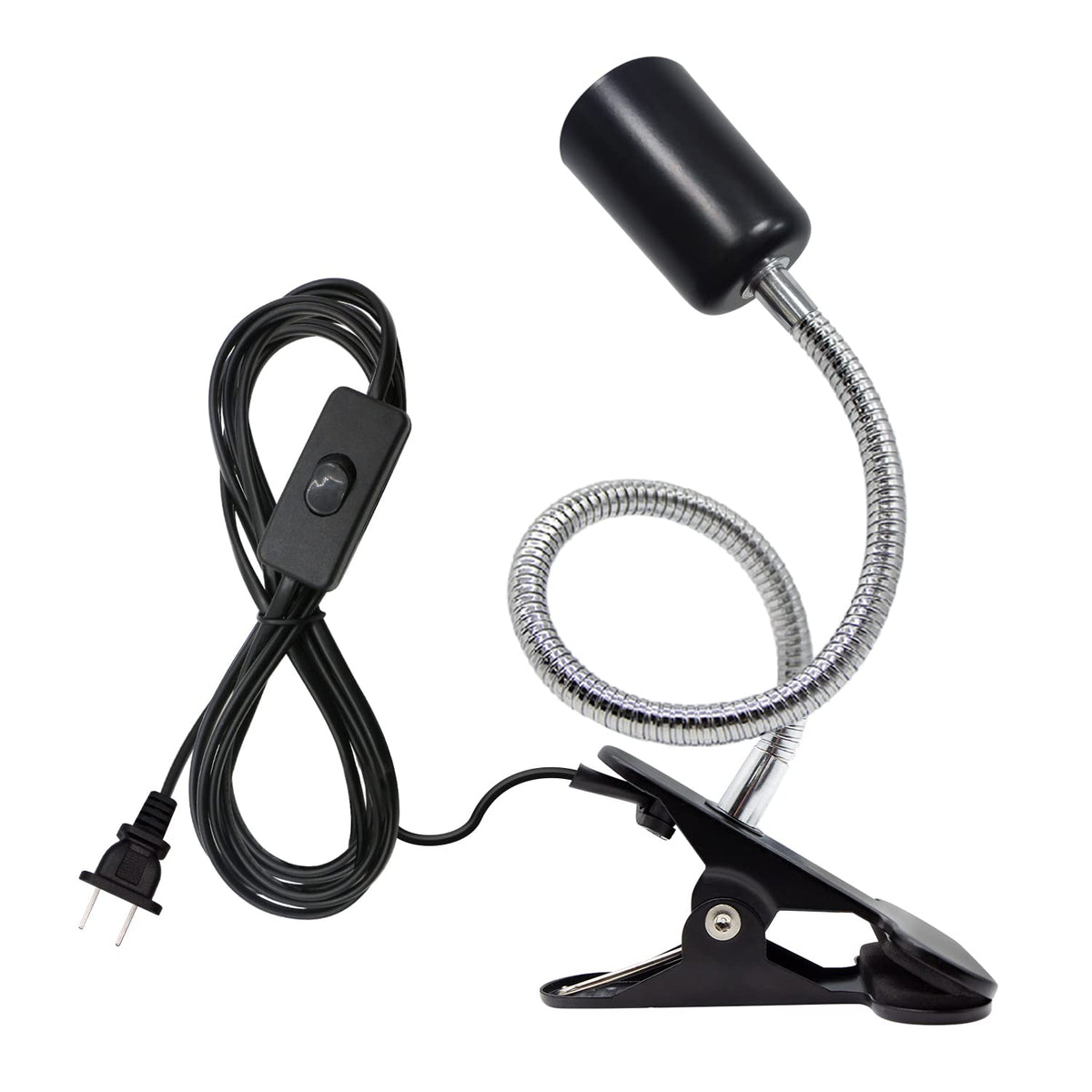 Feyaim Clip Lamp Holder,Adjustable Light Bulb Stand Clamp Lights,Flexible Clamp Lamp,E26/E27 Neck Clip Lighting Fixture,Desk Lam