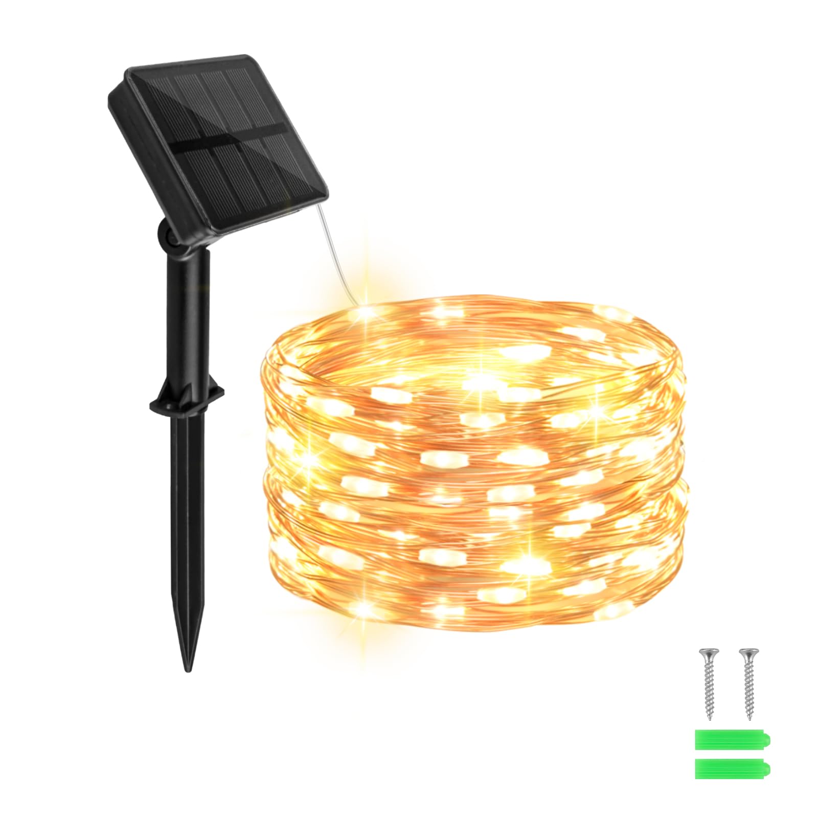 cshare Solar Fairy Lights Outdoor Waterproof,16.4ft 50LED Solar String Lights for Outside 8 Modes for Patio Backyard Garden Deor