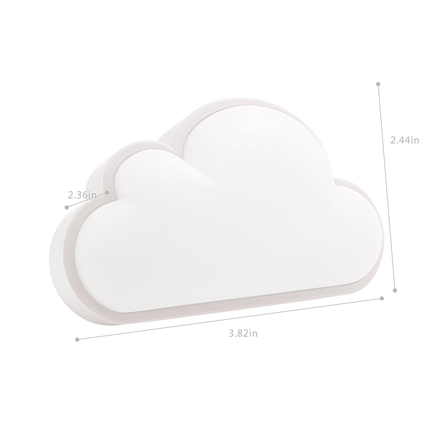 Lovenite Cloud Light Sensor Night Light For Baby Nursery Child,Intelligent Led Wall Lamp Plug In For Bedside Bedroom Hallway (Wh