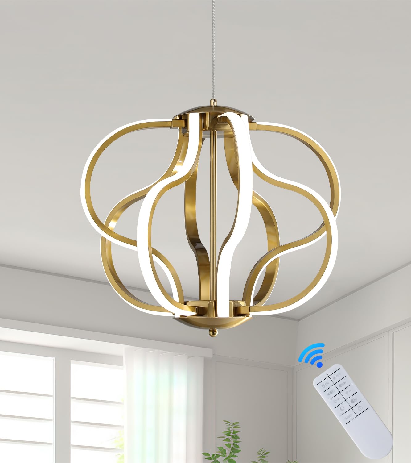 Munbea Modern Black Led Chandelier Ceiling Light Fixture, 8 Lights Hanging Pendant Lights For Dining Room Foyer Entryway Kitchen