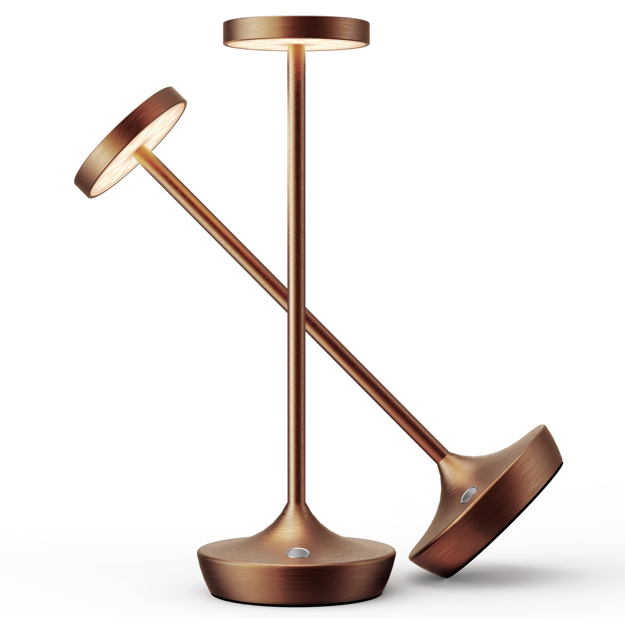 Willdoak Cordless Table Lamp - 6000mAh Rechargeable LED Light, Touch Dimmable, Waterproof, Brown, Model X86, Portable for Outdoor Use