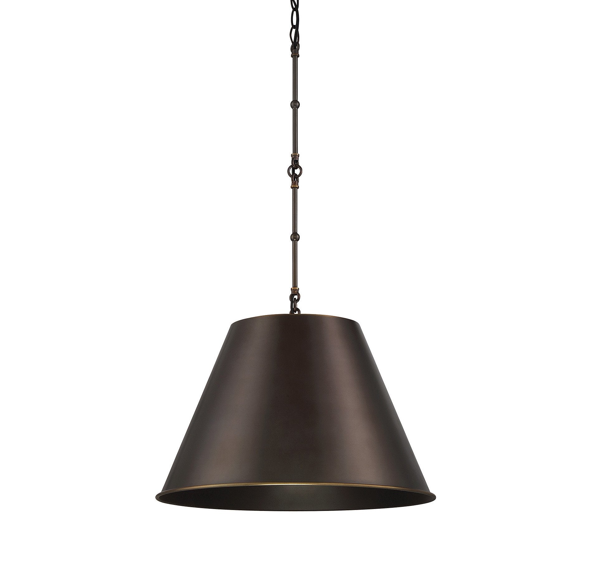 Savoy House 7-131-1-323 Alden Traditional Metal Opaque Pendant, 1-Light 60 Watt, 18 H x 34 W, Old Bronze