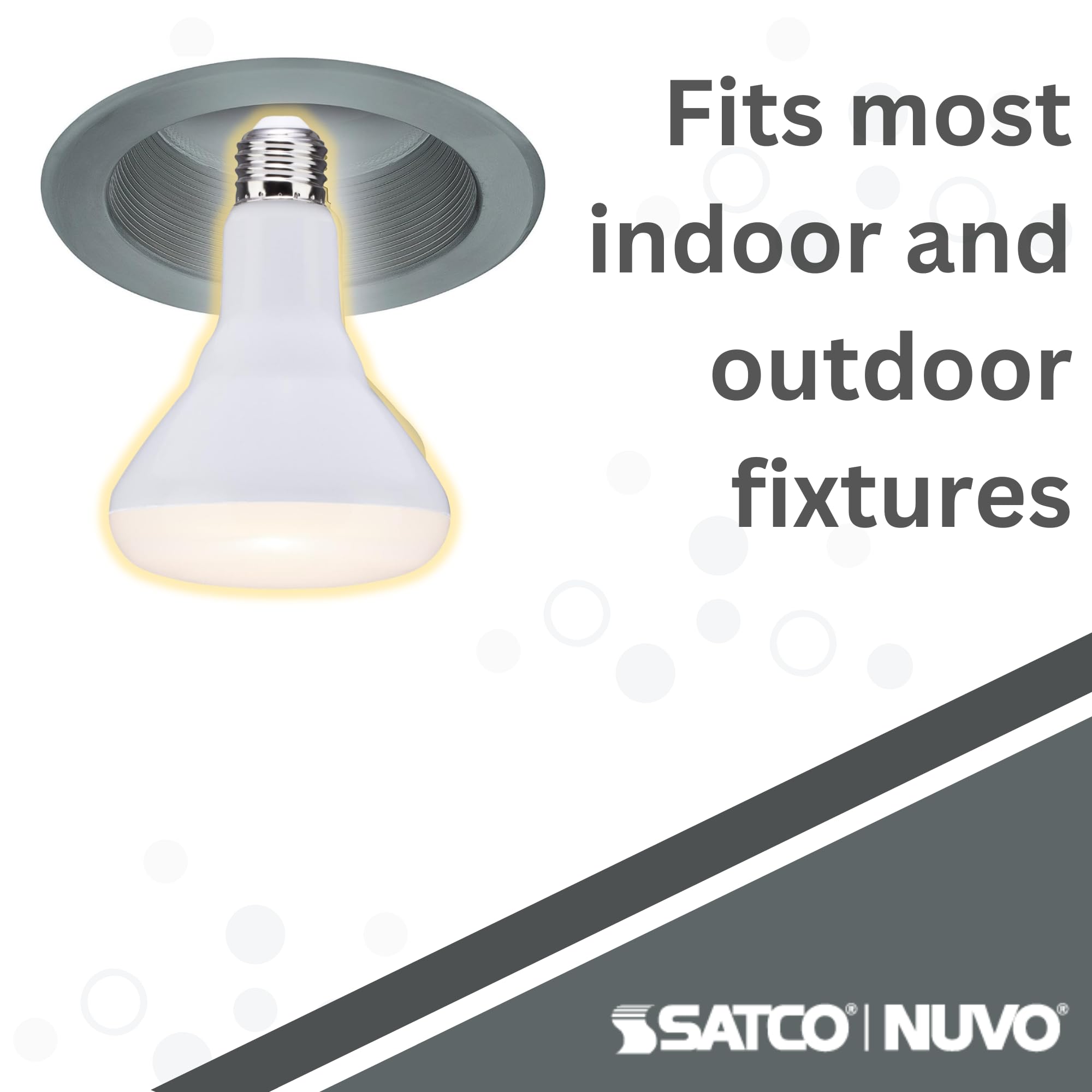 Satco S11471 8.5 Watt; Br30 Led Light Bulbs - 3000K (12 Led Light Bulbs)
