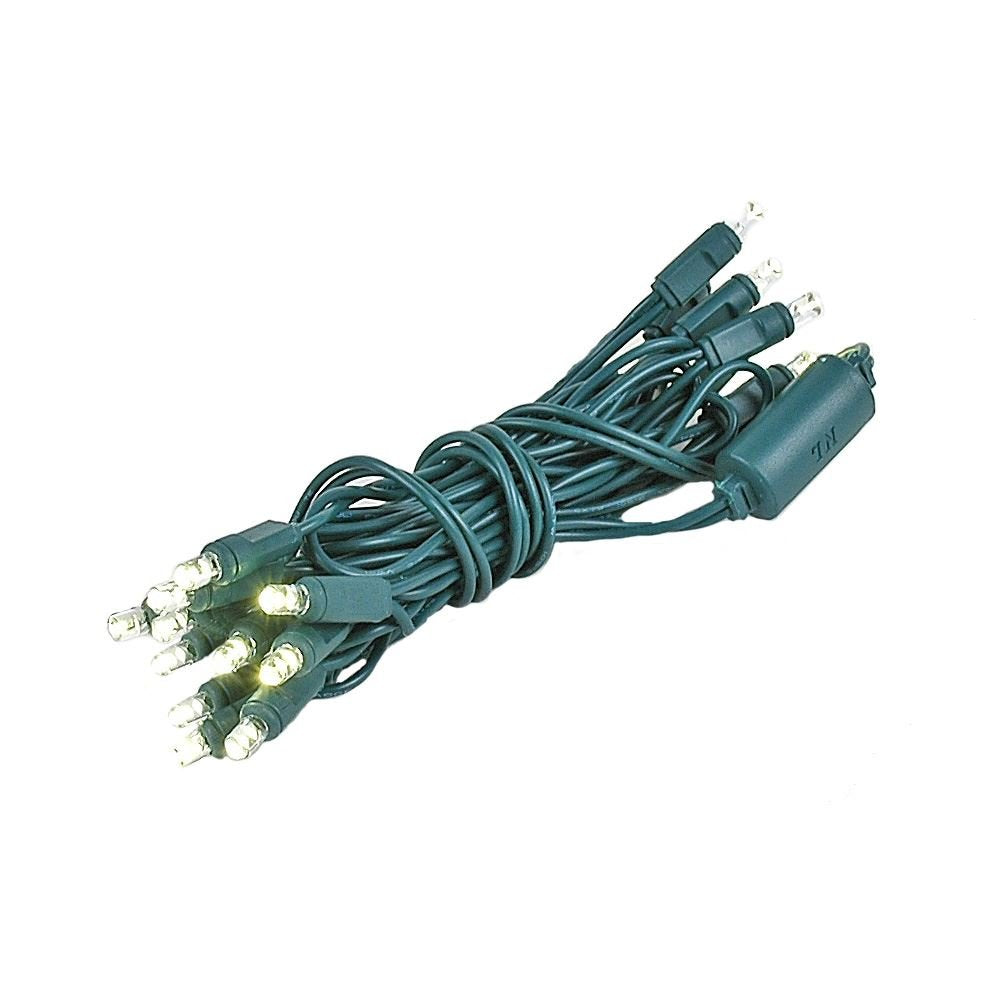 Novelty Lights Mini LED Crafting Lights, 8.5ft, 20 Warm White LEDs, Green Wire, Model MRD-25B