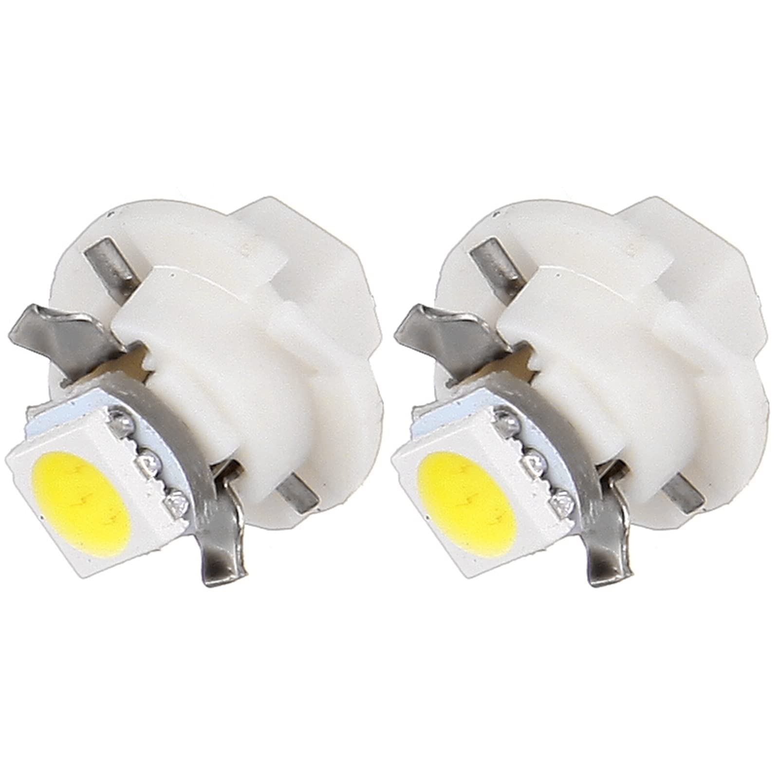 cciyu 10 Pack T5 B8.4D 5050 1SMD White LED Dashboard Indicator Lights