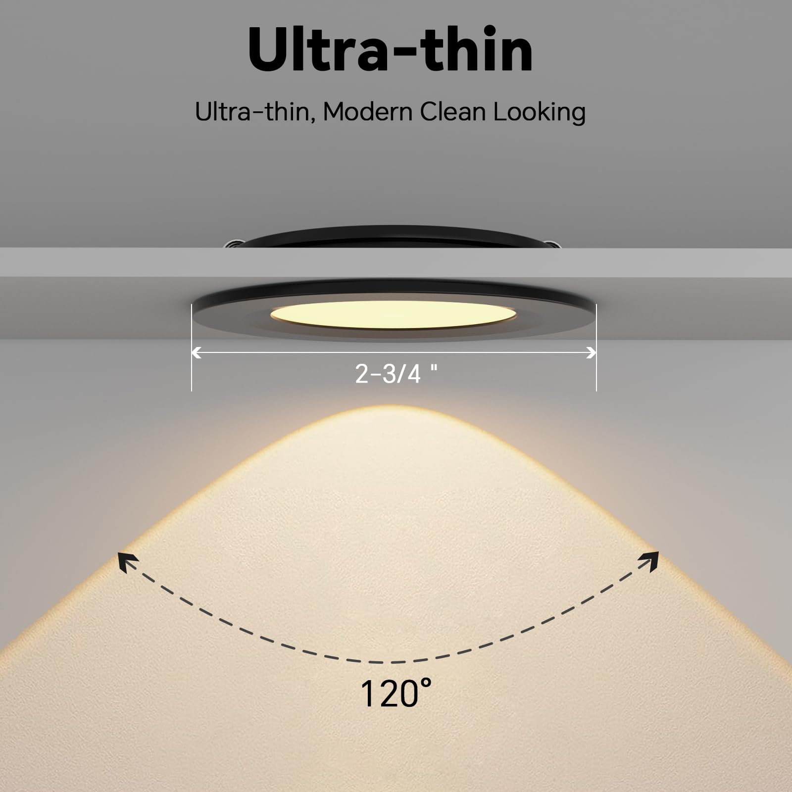 12 Volt Led Puck Light, Rv Boat Recessed Mount Ceiling Light, 12V Down Light For Under Cabinet Camper Vans Caravan Cabin Truck Motorhome Sailboat Interior Lighting, 6 Pack (Black Finish Warm White)