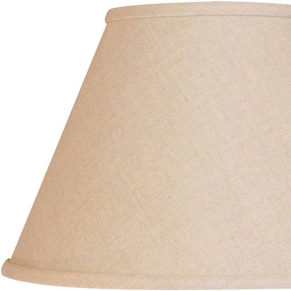 Homeroots 470241 12 In. White Premium Empire Slanted Linen Lampshade White