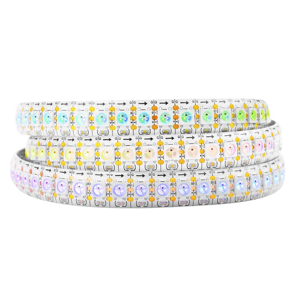 Btf-Lighting Ws2812B Rgb Led Pixel Strip, 3.3Ft, 144 Leds, Ip65 Waterproof, White Pcb, Flexible Fpcb For Diy Projects