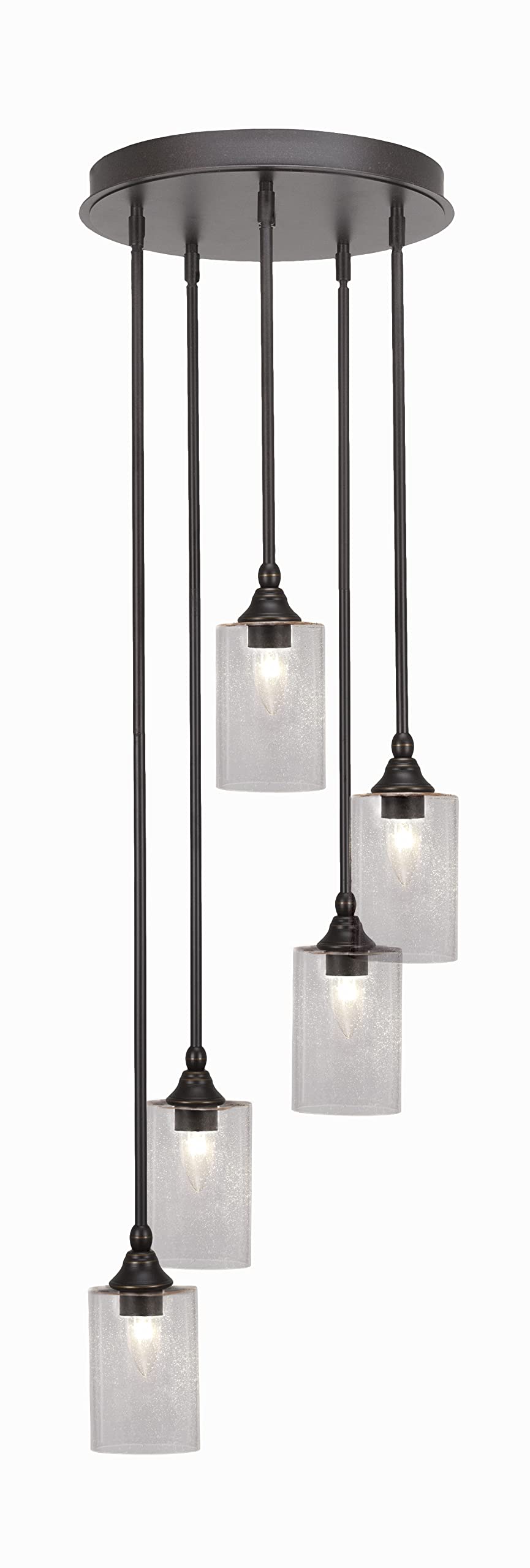Empire 5 Light Cluster Pendalier in Dark Granite Finish (2145-DG-300)