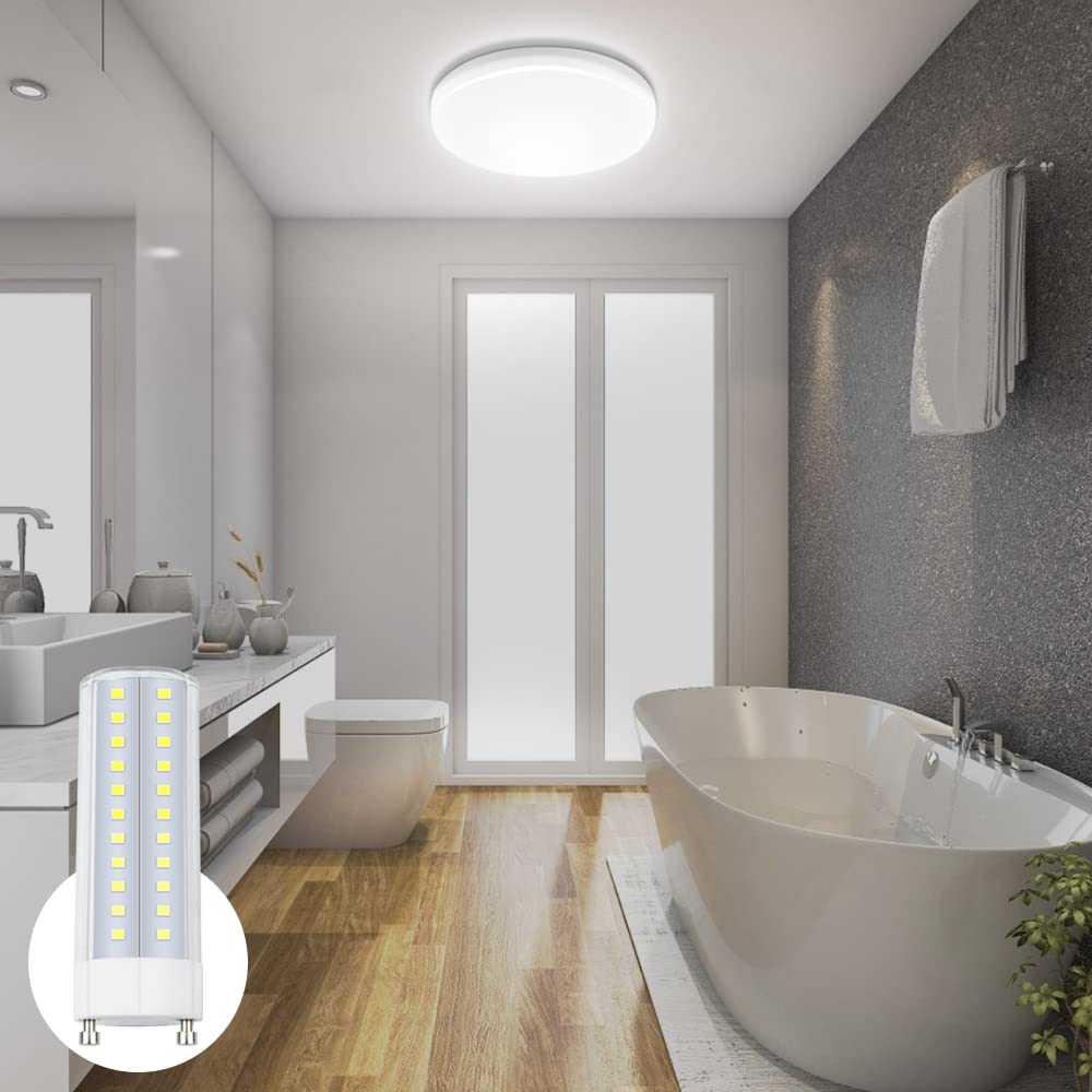 Noobibaba GU24 LED Bulb 5000K Daylight White 1600lm 4-Count Ceramic Twist-in Replacement for CFL and Incandescent