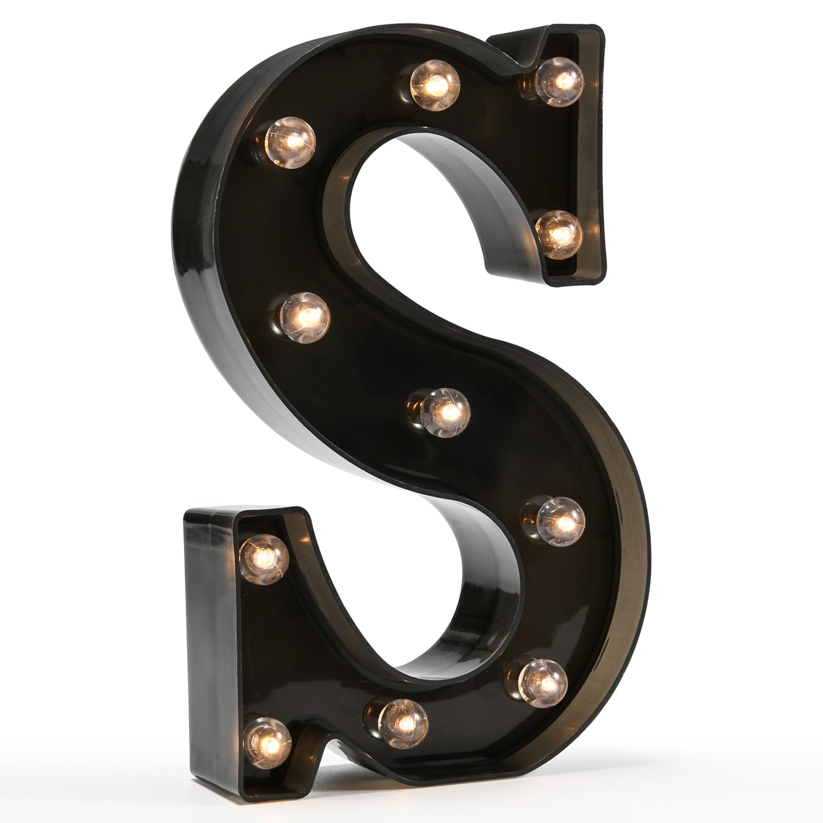 OYCBUZO LED Marquee Letters Sign, Black, Plastic, Model MDLP-BL-31, Night Light for Home Bar, Christmas, Birthday, Wedding Decoration
