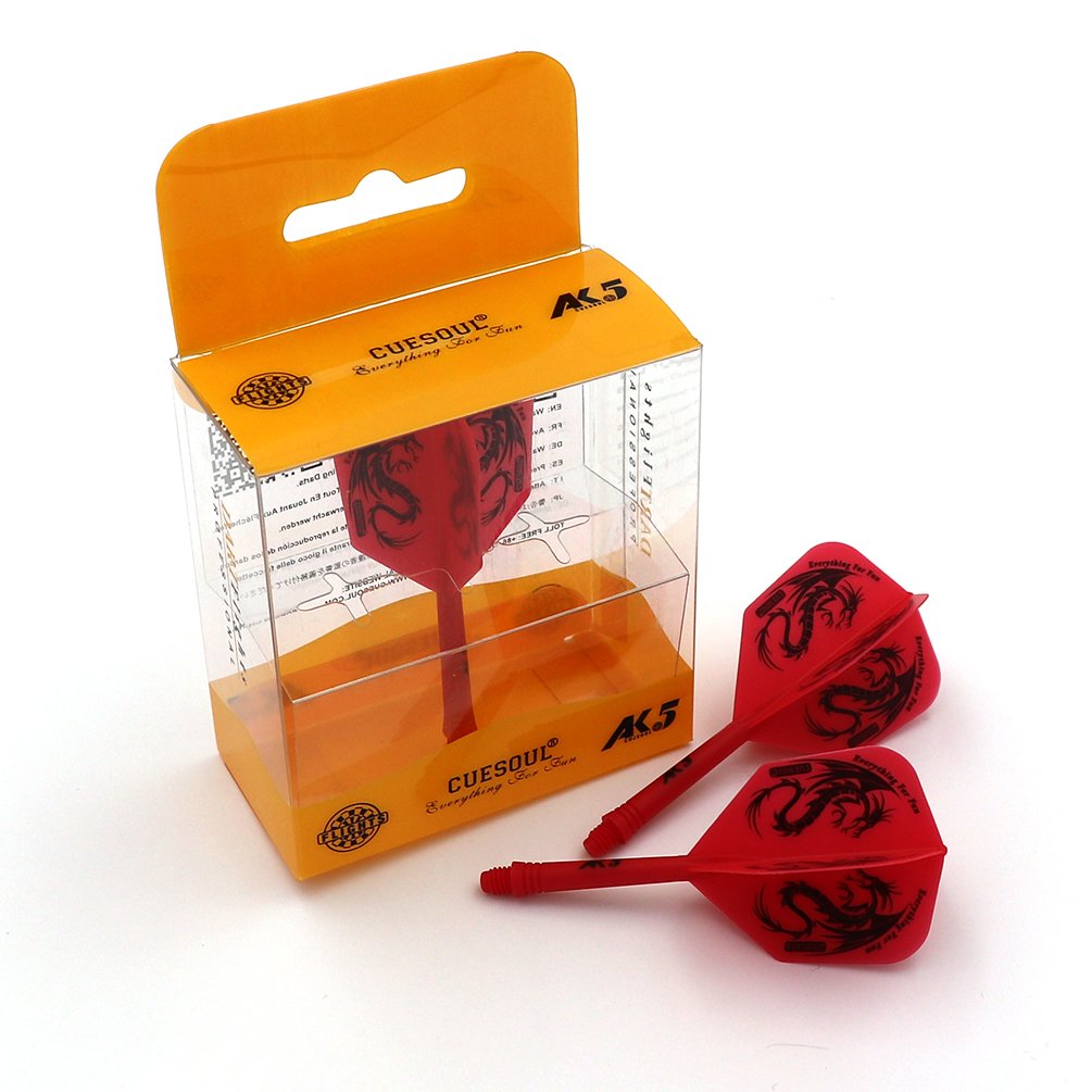 Cuesoul Dart Flights Red With Pattern Design