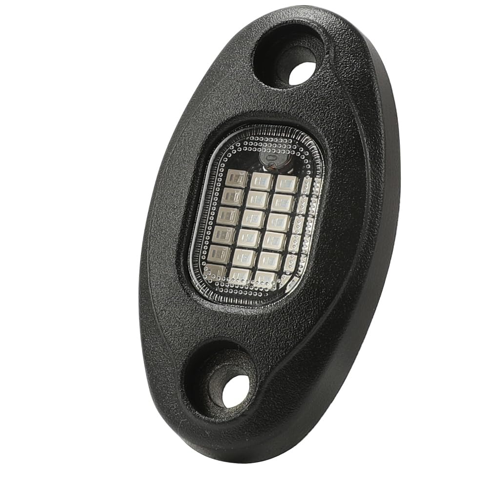 Sunpie 6 Pods Blue Rock Lights 24 Aluminium Metal Underglow Light With 32.8Ft Extension Wires, Ip67 Waterproof Fender Lighting For Trailer Off Road Trucks Sedans Suv Atv Utv Motorcycles Boats