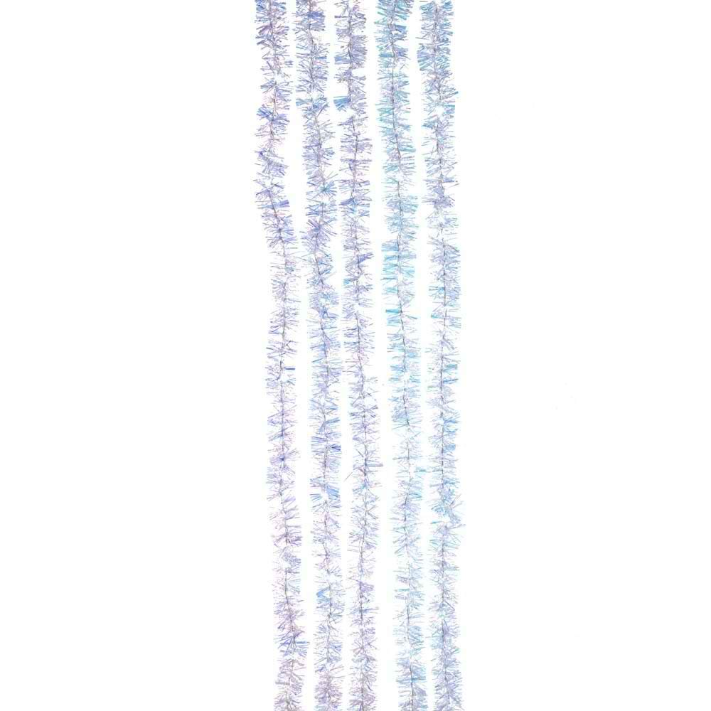 Kurt S. Adler 6.5-Foot Tinsel Cascade Light Set, Cool White Multi Color, Model AD1001SCW, Copper Material