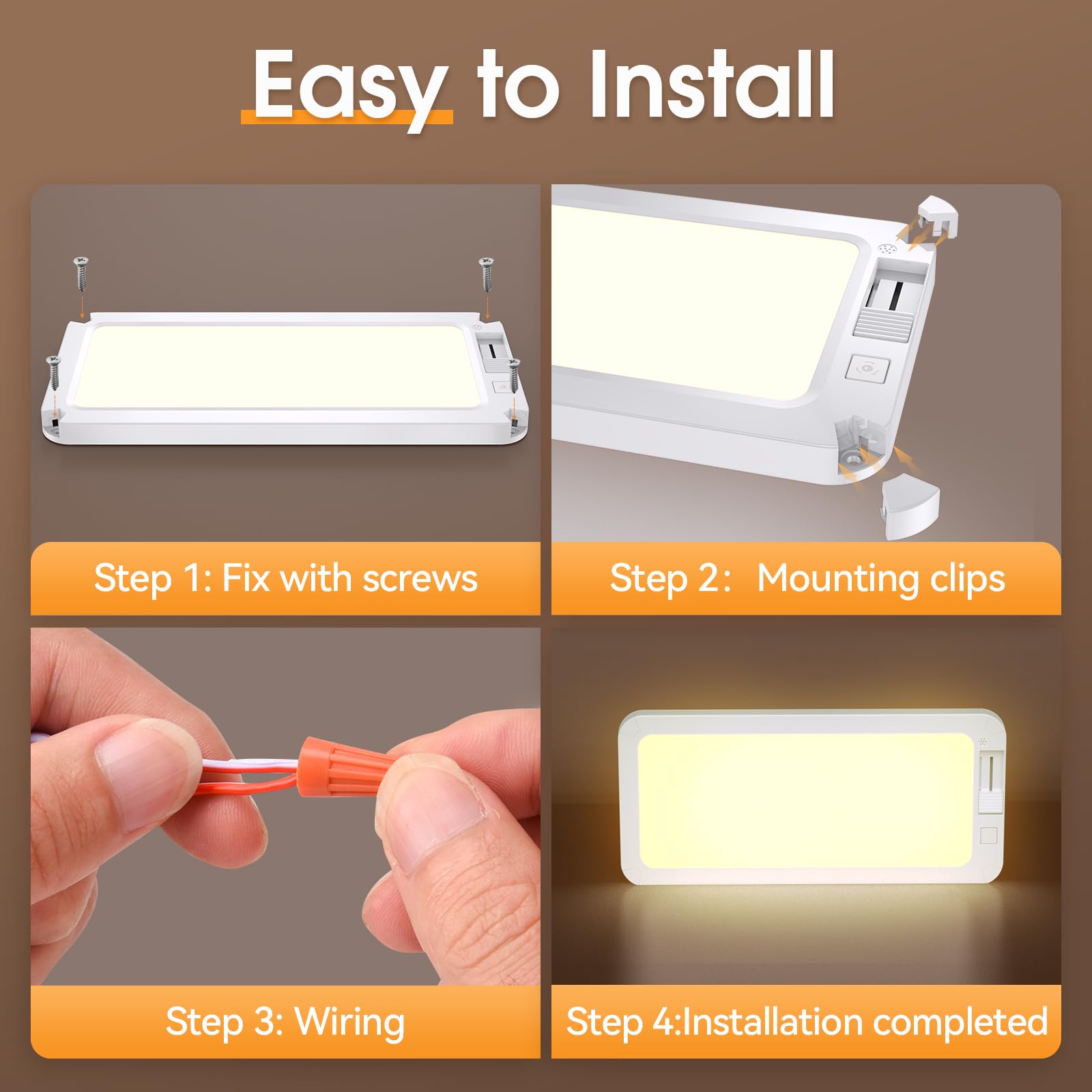 LILTSDRAE RV Dome Lights - 1700LM, 120 LEDs, 12V, Acrylic, Cold/Warm/Natural Light, 2PCS, Frosted Finish
