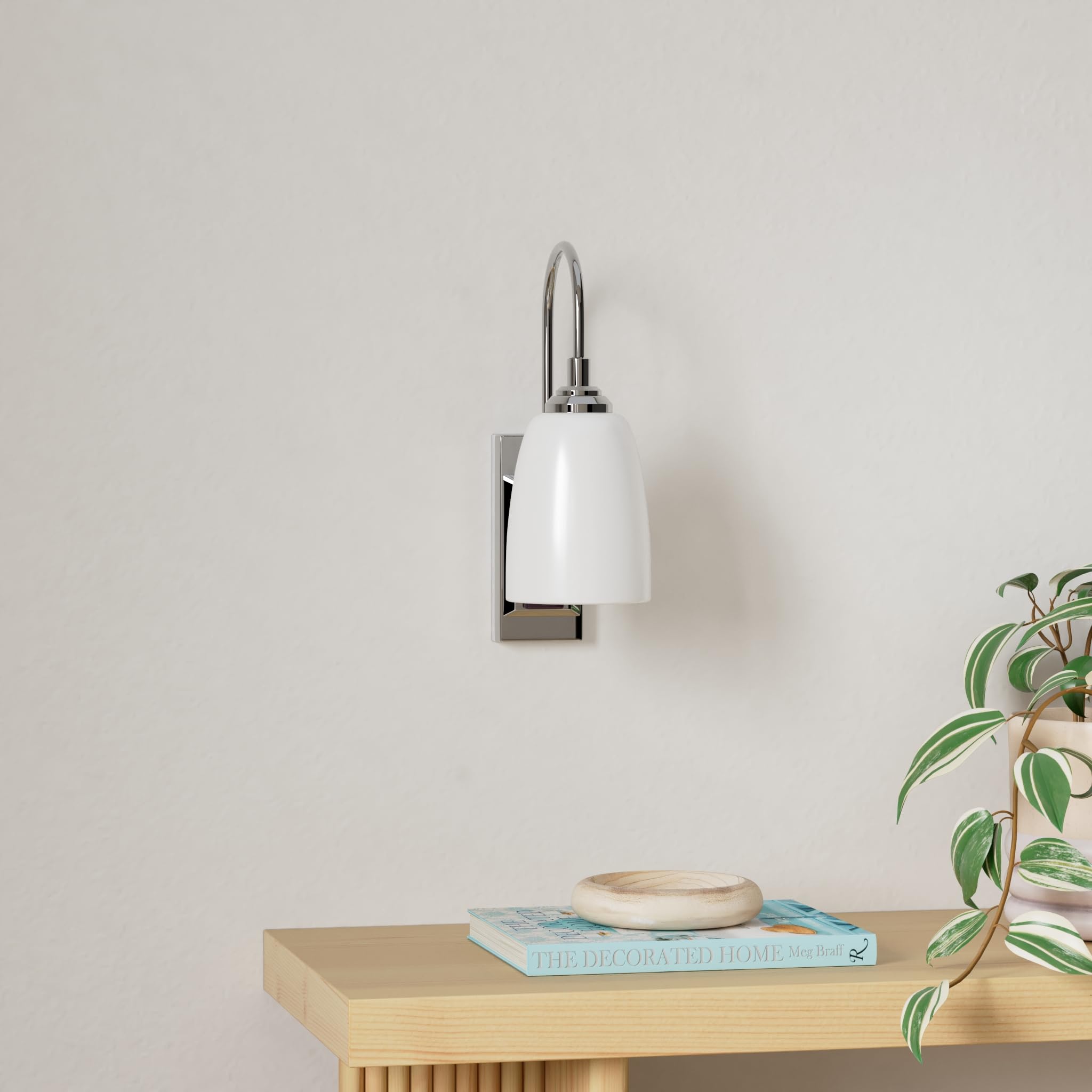 HONWELL Wall Lamp LED Sconce, Battery Operated, Remote Control, 12 Colors, Cordless Silver Light Fixture for Indoor Use