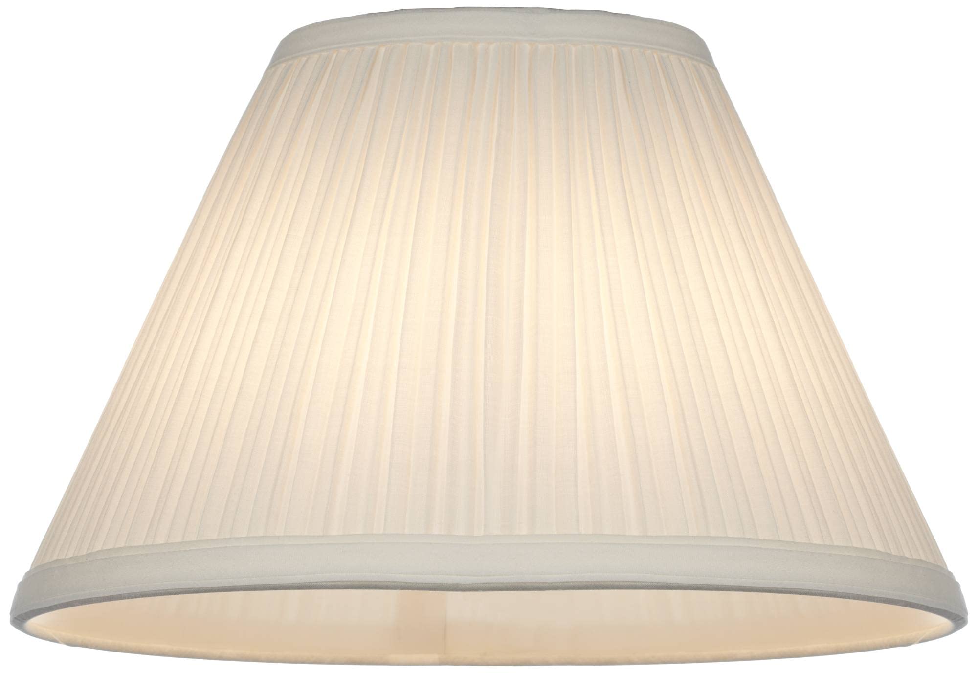 Antique White Small Empire Mushroom Pleated Lamp Shade 5&quot; Top X 11&quot; Bottom X 7.5&quot; High (Clip-On) Replacement - Springcrest