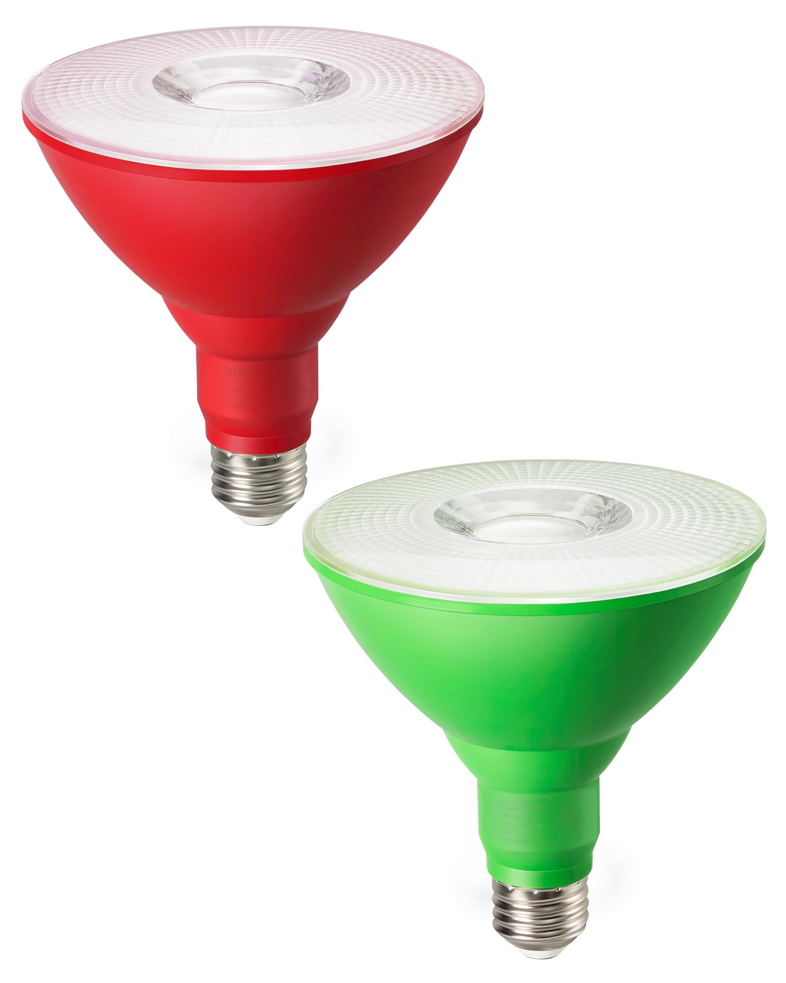 EDISHINE PAR38 Red & Green LED Flood Light Bulbs Outdoor, Dimmable Red Green LED Light Bulb, 18W(120W Equivalent), Light Bulb fo