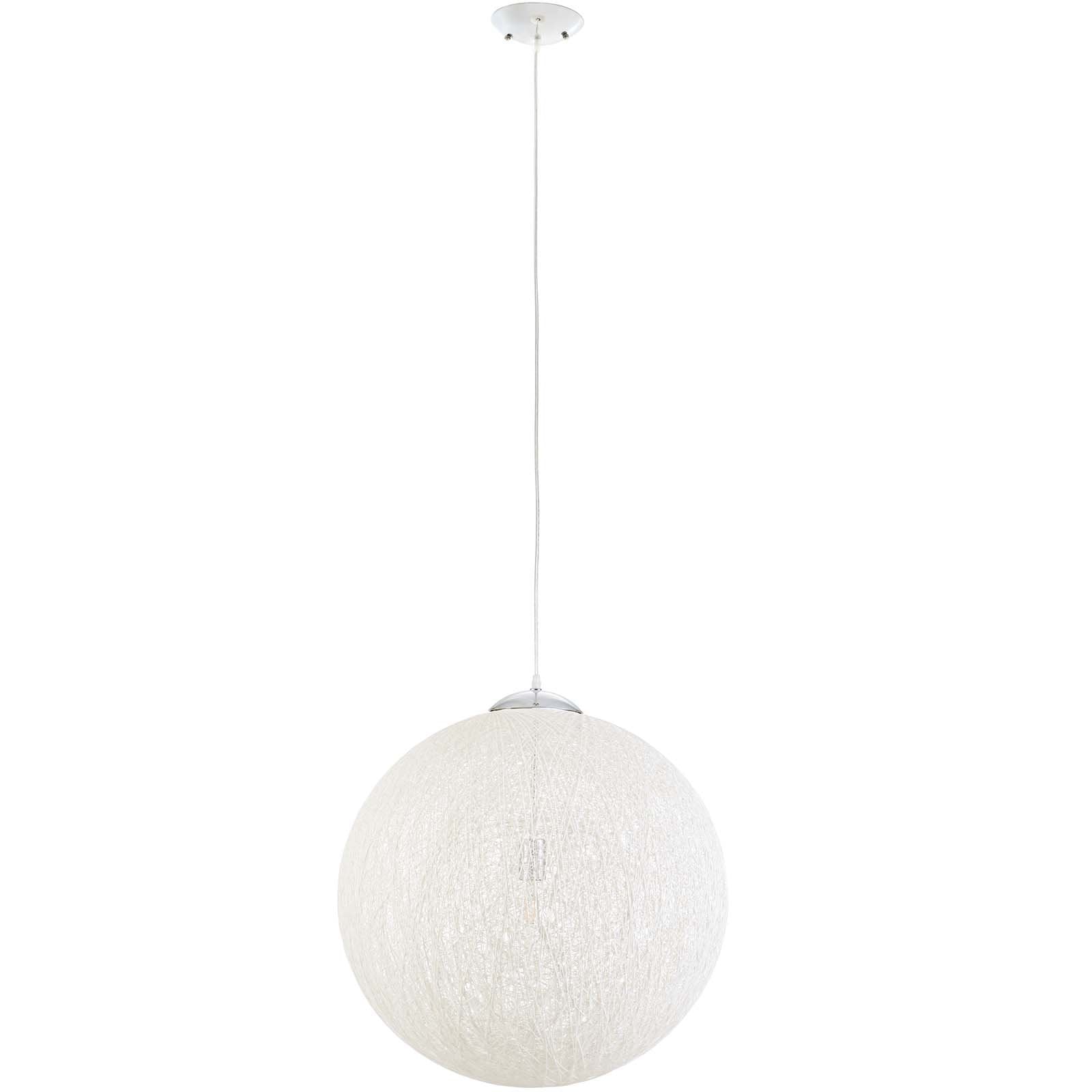 Modway Spool Woven Cotton 24 Round Pendant Light Chandelier in