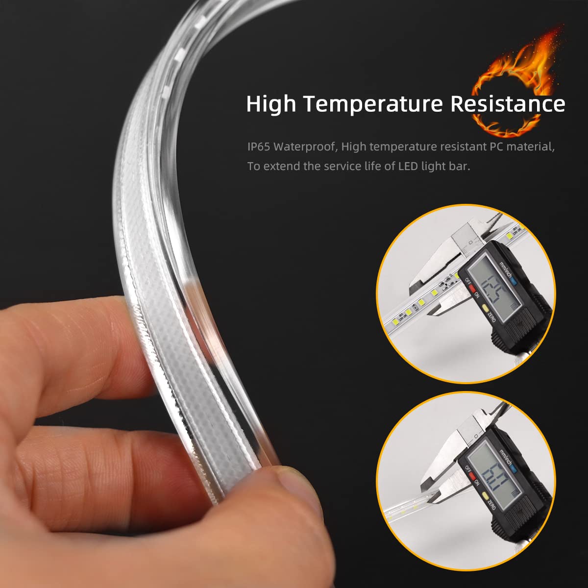 Chnmalitai Outdoor Led Strip Lights Ac110V 65.6Ft/20M Led Light Strip White Ip65 Waterproof 6500K Flexible Led Rope Lights For Patio Backyard Garden Kitchen Lighting(65.6Ft  White)
