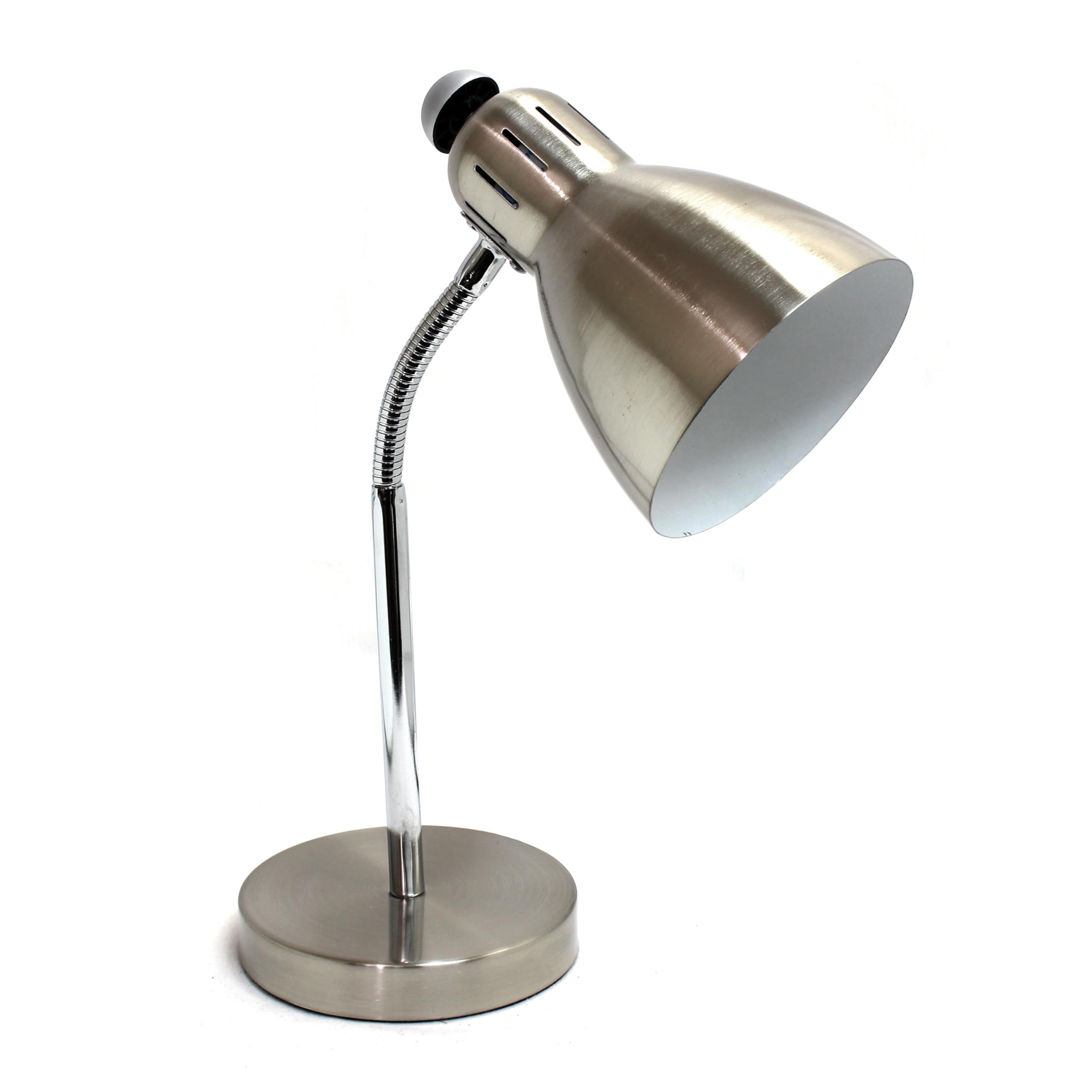 Simple Designs Ld1037-Bsn Semi Flexible Desk Lamp, Brushed Nickel