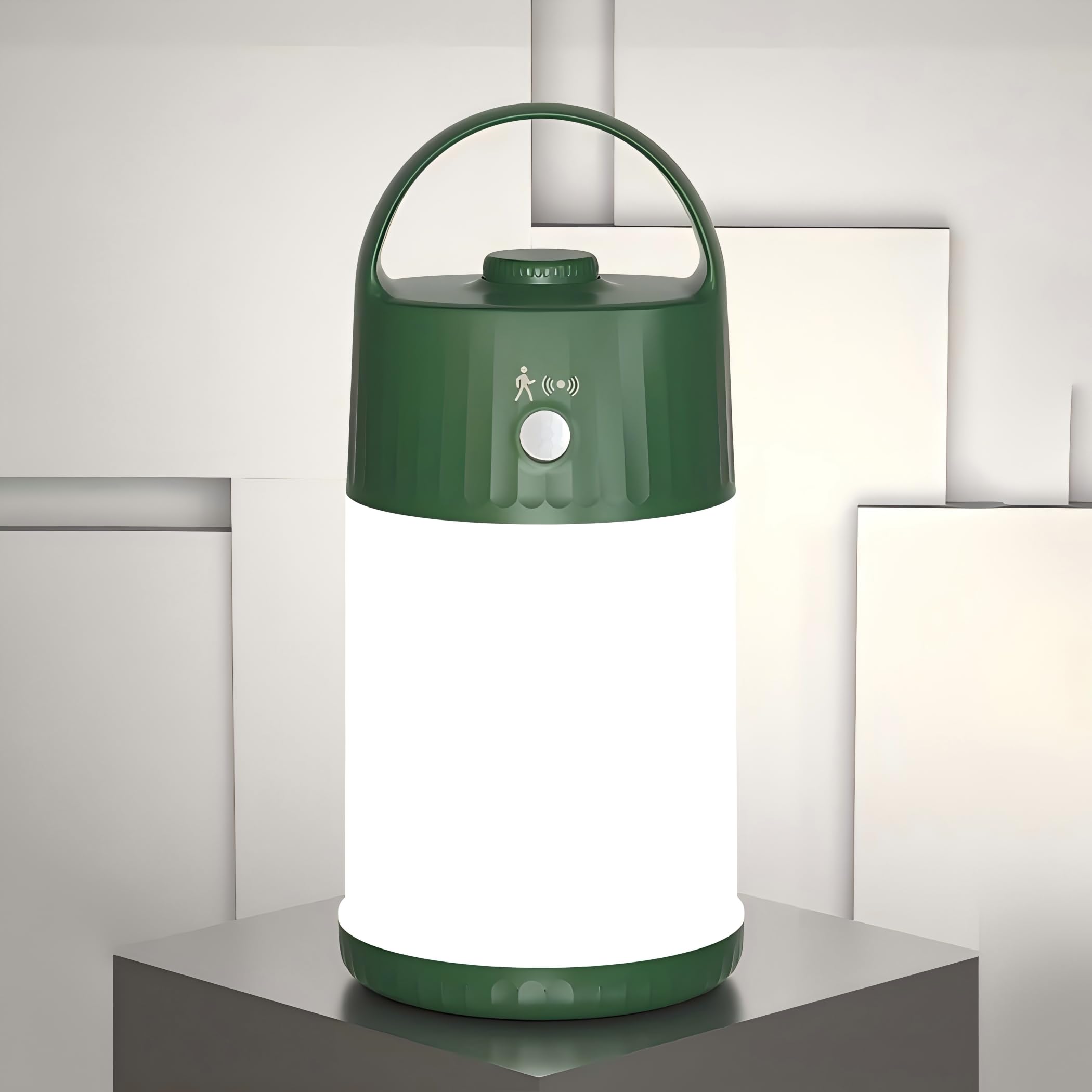 SMASOON Motion Sensor LED Night Light, Portable Table Lamp, 4 Brightness Levels, Battery Powered, Green, Model SD-880E