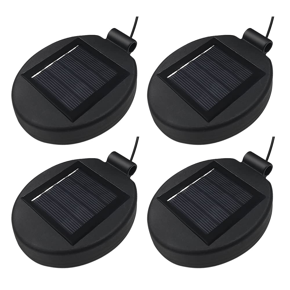 AQEENURA Solar Lantern Replacement Lid, Plastic, Black, 4PCS, Model AQEENURA for Outdoor Garden Patio Decor