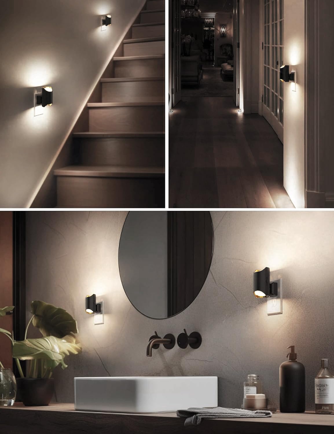 L Lohas Led Night Light, Night Lights Plug Into Wall, Bright Night Light, 5000K Daylight White, Dimmable Night Lights With Light