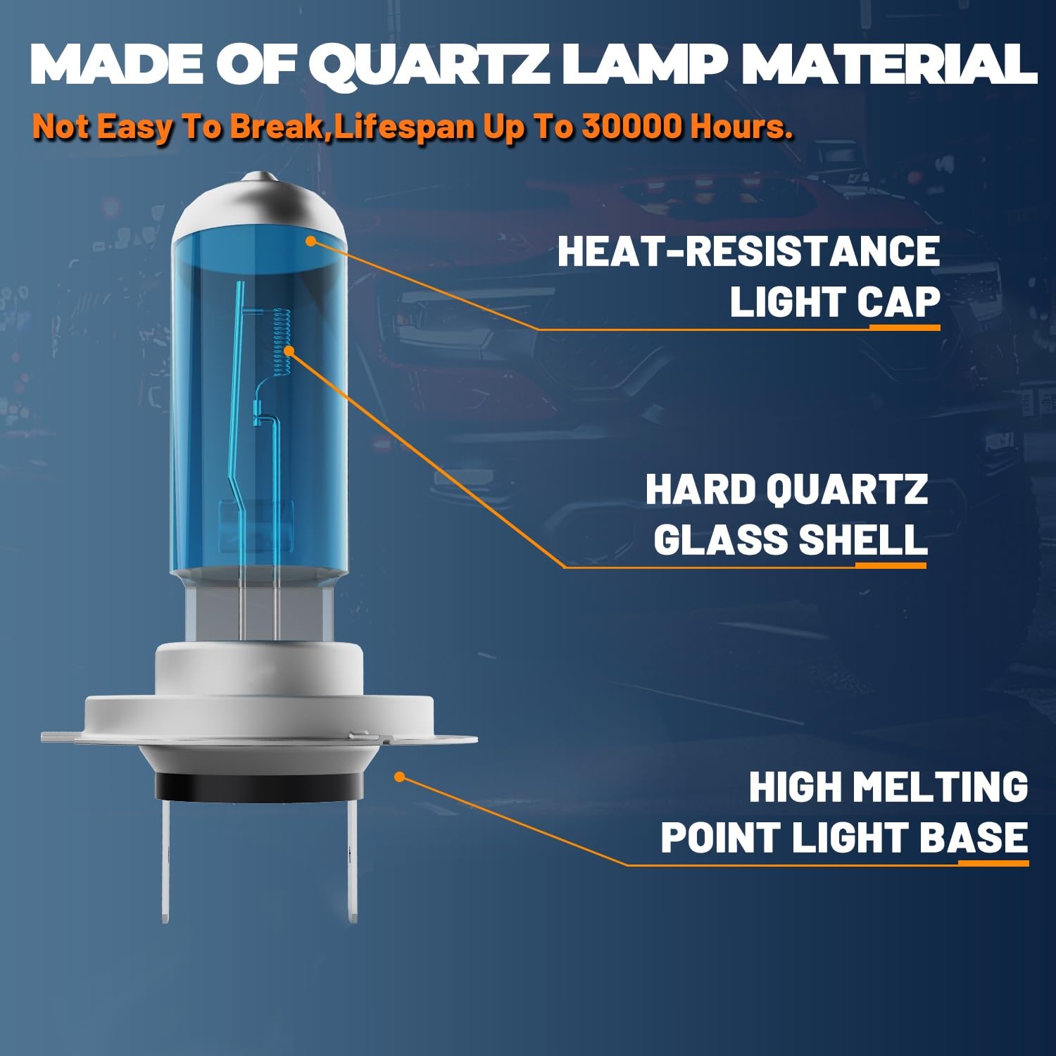 LECCIBUB Headlight Bulbs Compatible With Hyundai Elantra 2007-2017, H7 High Beam + H11 Low Beam Halogen Light Bulb Combo, Super